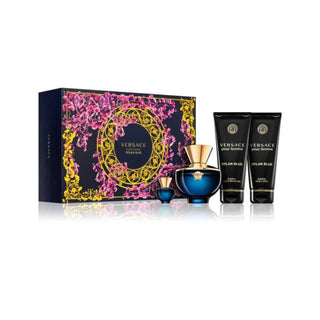 Versace Pour Femme Dylan Blue Eau de Toilette for Women - 100ml 4-Piece Set